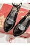 Christian Louboutin Lipsita Jane Couro de Patente Mary Jane Bombas 55 Preto CL Sapatos