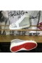 Christian Louboutin Lou Instituto De Potsdam (Pik Strass De Alta-Top Homens De Sapatilhas De Pelica Branca
