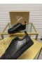 Christian Louboutin Louis Junior Picos Orlato Tênis Python Em Relevo Pelica Preto