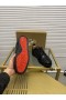 Christian Louboutin Louis Junior Picos Orlato Tênis Python Em Relevo Pelica Preto