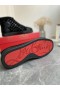 Christian Louboutin Louis Orlato Picos de Alta-top Tênis de Camurça Preto