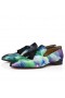 Christian Louboutin Officialito Sapatos De Crepe, Cetim Melancolia De Impressão Multicolor