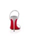 Christian Louboutin Rosalie Strass 100 Mm Sandálias De Camurça E Strass Prata