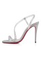 Christian Louboutin Rosalie Strass 100 Mm Sandálias De Camurça E Strass Prata