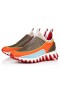 Christian Louboutin Sharkyloub Sp Picos de Tênis de Couro de Bezerro de Neoprene E Picos de Vitamine CL Sapatos