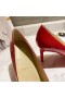 Christian Louboutin Simples de Patente de Couro Bombas de 85mm Vermelho de Christian Louboutin Sapatos