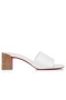 Christian Louboutin Tão CL Mula 55mm de Couro Nappa Bianco Sapatos Christian Louboutin