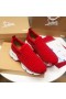 Christian Louboutin Spike Meia Sapatilhas De Neoprene Vermelho De Christian Louboutin Sapatos