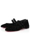 Christian Louboutin Doce Jane Ameixa Strass Bailarinas De Veludo Preto Sapatos Christian Louboutin