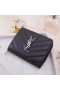 Saint Laurent Compacto Zip Em Torno De Carteira Noir De Couro Saint Laurent Carteiras