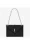 Saint Laurent Envelope Saco Grande Noir Couro Grained Saint Laurent Sacos