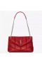 Saint Laurent Loulou Baiacu Pequeno Saco Vermelho Em Pele De Cordeiro Saint Laurent Sacos