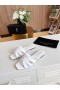 Saint Laurent Homenagem Slides Branco Pelica Saint Laurent Sapatos