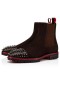 Christian Louboutin Inicialização Melão Spikes Marrom Escuro Bezerro