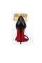Christian Louboutin Gourmi Sandália de 100 mm Bk/ouro/lin Bk Couro