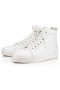 Christian Louboutin Alta-top Louis Branco Bezerro de Tênis