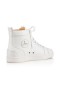 Christian Louboutin Alta-top Louis Branco Bezerro de Tênis