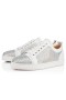 Christian Louboutin Baixo-superior Louis Junior Versão ST Bianco Strass Sapatilha