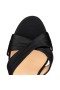 Christian Louboutin Mulas Nicol Está de Volta 85 mm Preto de Crepe, Cetim/cetim/lurex