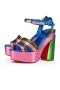 Christian Louboutin Plataformas Manola Disco de 120 mm Multi/alize de Couro