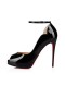 Christian Louboutin Plataformas Rodada Garota Alta de 120 mm Patente Preto de Bezerro