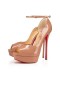 Christian Louboutin Plataformas Rodada Garota Alta de 150 mm de Nudez de Patentes