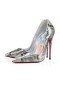Christian Louboutin Bombas Para Kate 120 mm Roccia/lin Las Ab Bezerro