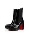 Christian Louboutin Spikita Espólio Chelsea Fase de 110 mm de Couro Preto