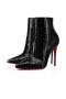Christian Louboutin Spikita Espólio de Modo Kate 100 mm Preto/lin Patente Preto