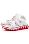 Christian Louboutin Verão Loubishark Televisão De Poliester Branco E Sandália