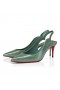 Christian Louboutin Hot Chick Sling 70 Mm Slingback Pumps Pearlescent Patent Calf Leather Manuka