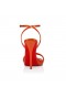 Christian Louboutin Miss Z Sandal Queen 120 Mm Strappy Sandals Pearlescent Patent Calf Leather Magma