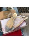 Christian Louboutin Nosy T-Strap Flat Sandals Coarse Glitter and PVC Silver