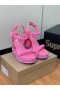 Christian Louboutin Pyraclou 110 mm Espadrilles Patent Calf Leather Pink