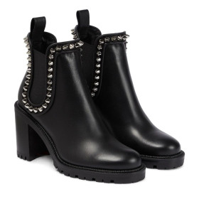 Christian Louboutin Capahutta Embelezado 70mm de Couro Tornozelo BootsChristian Sapatos Louboutin