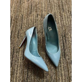 Christian Louboutin Kate Bombas de 85mm de Couro envernizado Azul