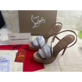 Christian Louboutin Rosalie Alta de 150 mm Sandálias Garoto de couro Blush