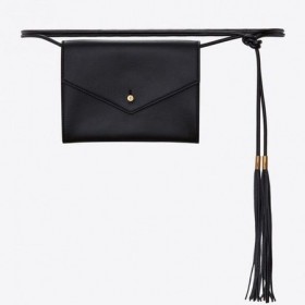 Saint Laurent Preto Envelope Cinto Saco Saint Laurent Sacos