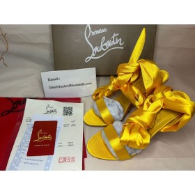 Christian Louboutin 100 mm Sol/lin Sol Crepe Cetim Sandália