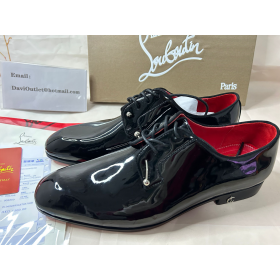 Christian Louboutin Chambeliss Noite Strass Confrontos Patente De Couro De Bezerro Preto Sapatos Christian Louboutin