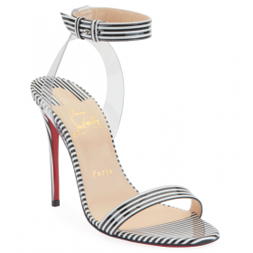 Christian Louboutin Jonatina 100mm Sandálias Listrado Sapatos Christian Louboutin