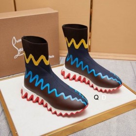 Christian Louboutin Sharky Meia De Tênis Malha Multicolor