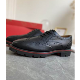 Christian Louboutin Charlie Me Oxfords De Couro De Bezerro Preto Sapatos Christian Louboutin