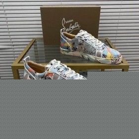 Christian Louboutin Vieira Orlato Mulheres Sapatilhas De Cetim Gráfico Impresso Multicolor