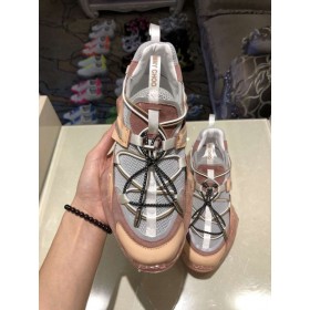 Jimmy Choo Diamante Trilha Multicolor De Couro De Malha Cor-De-Rosa Cinzento