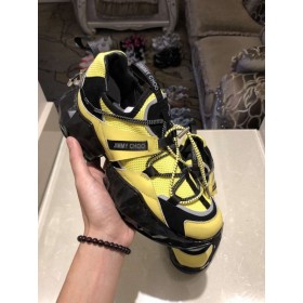 Jimmy Choo Diamante Trilha Multicolor De Couro De Malha Amarela