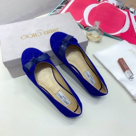 Jimmy Choo Apartamentos De Camurça Laço Azul