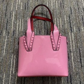 Christian Louboutin Cabata Nano Patente Couro Tote Bag Rosa Cor-De-Rosa