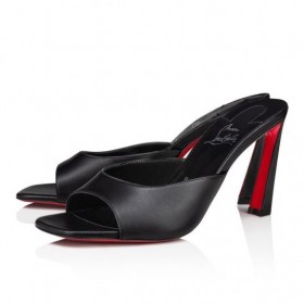 Christian Louboutin Condora Mula 85mm Mulas Couro Napa Preto Sapatos Christian Louboutin