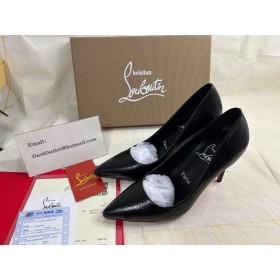 Christian Louboutin Kate 100 Mm Bombas Estrela Preta De Couro Specchio